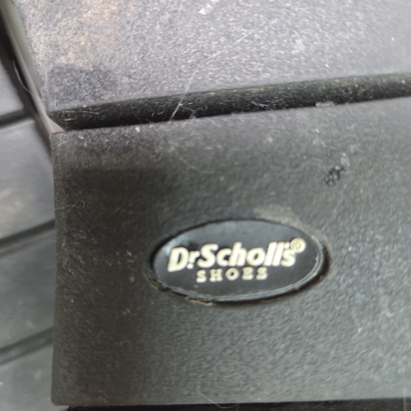 Dr. Scholl's Black Suede Patent Leather Slip On Flat Wedge Women's 9.5 Shoe B1 - Picture 7 of 7